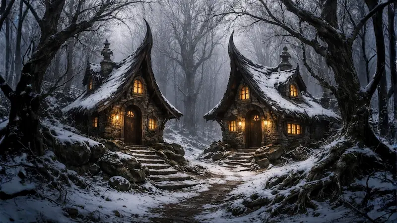 Moonlit woodland